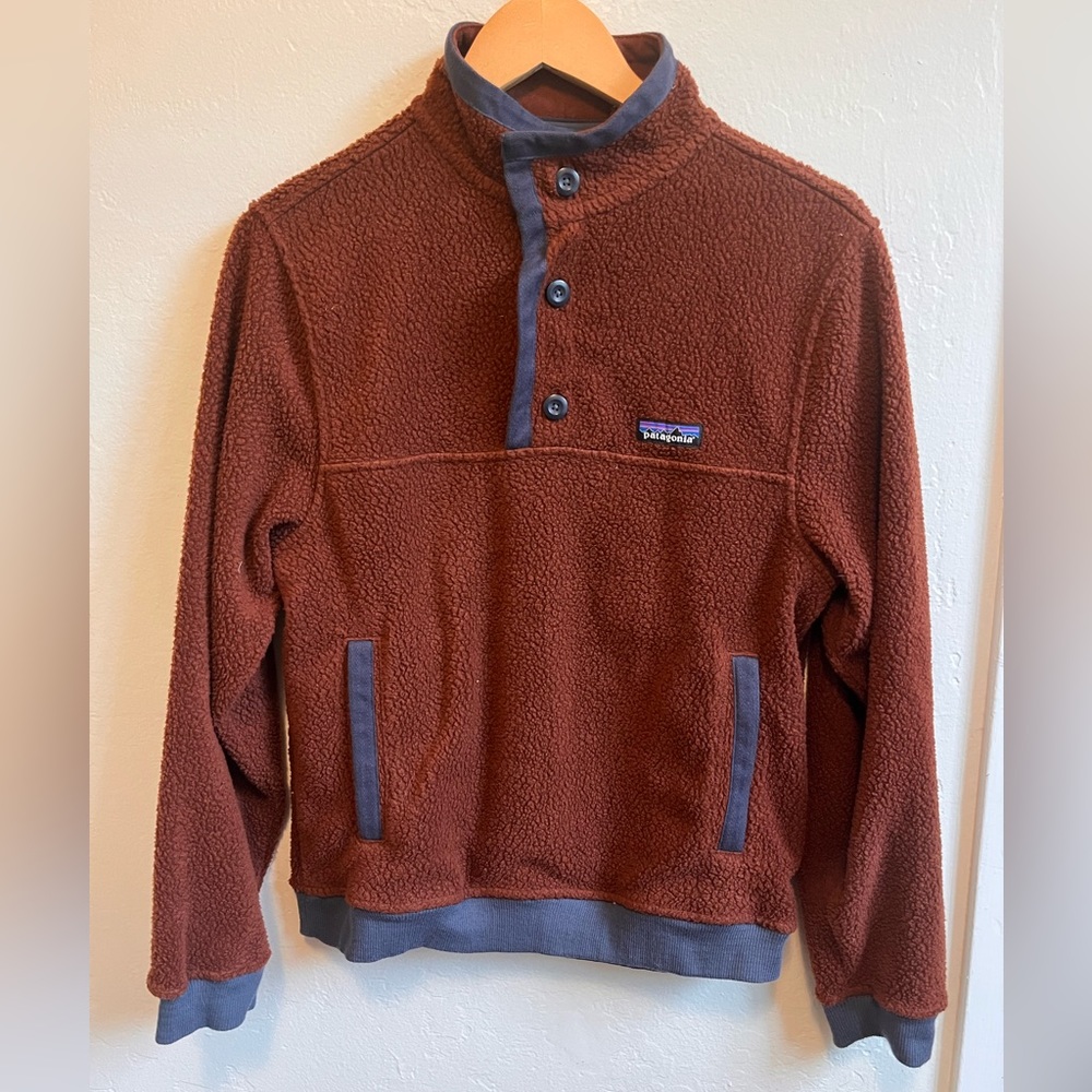 Patagonia Shearling Button Fleece Pullover Men’s XS
